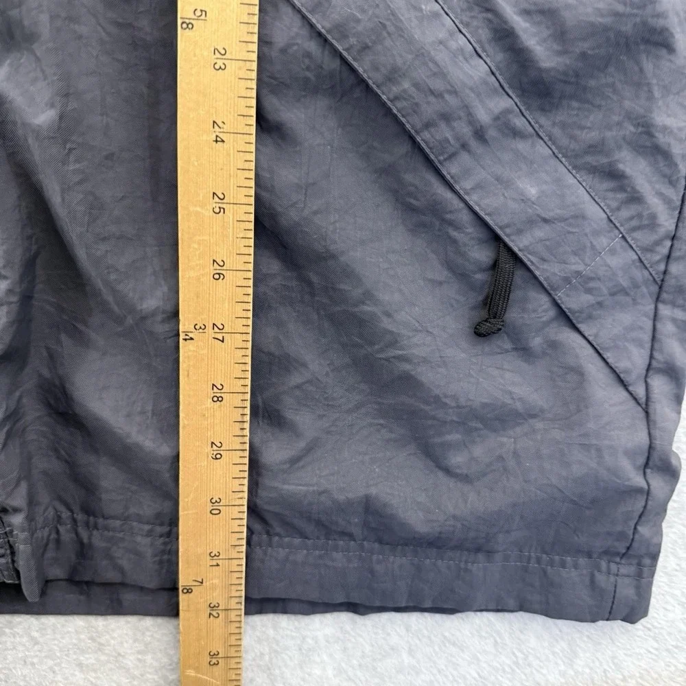 Nike Jacket Men's Large Gray Black Hooded Windbreaker Coat Color Block 90s Retro